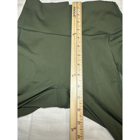 Aerie Offline Green Mesh Pocket 7/8 Leggings Women's SIZE MEDIUM - Picture 9 of 10